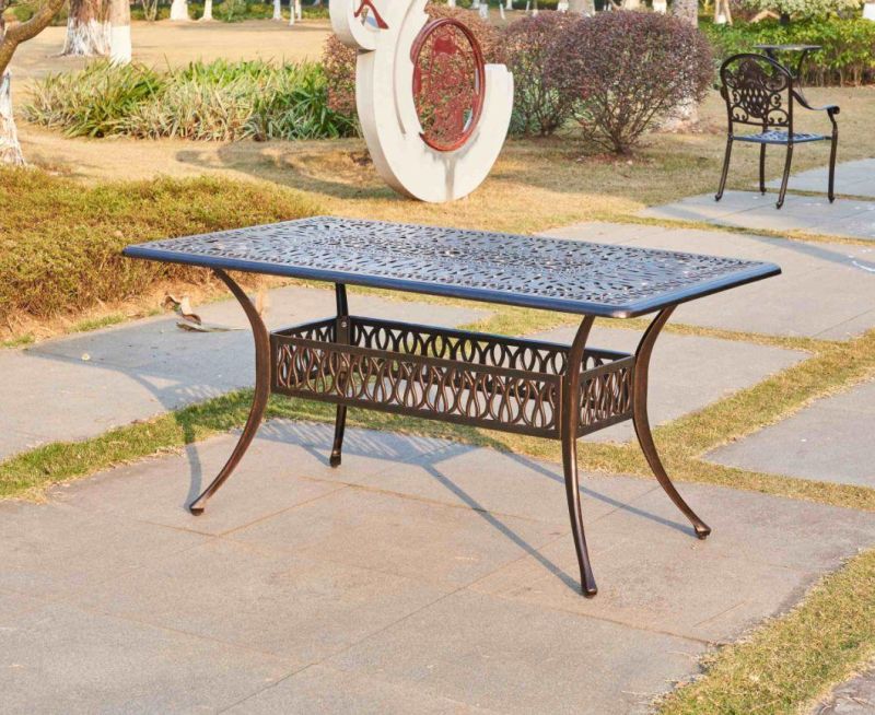 Outdoor Dining Garden Cast Aluminum Table