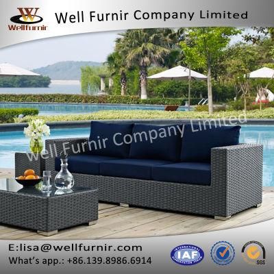 Well Furnir Rattan Sofa with Cushion (WF-17051)