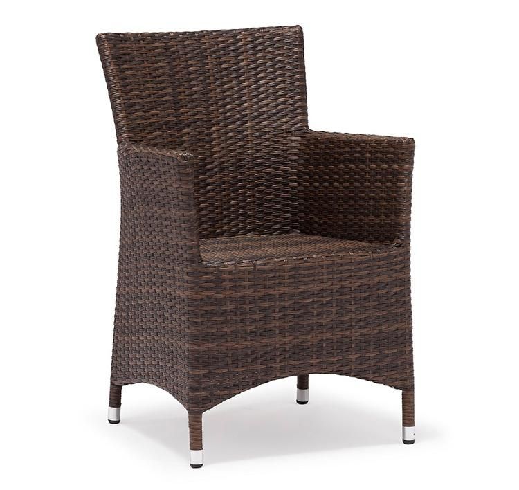 Factory Direct Sale Modern Outdoor Rattan Aluminum Garden Dining Chair