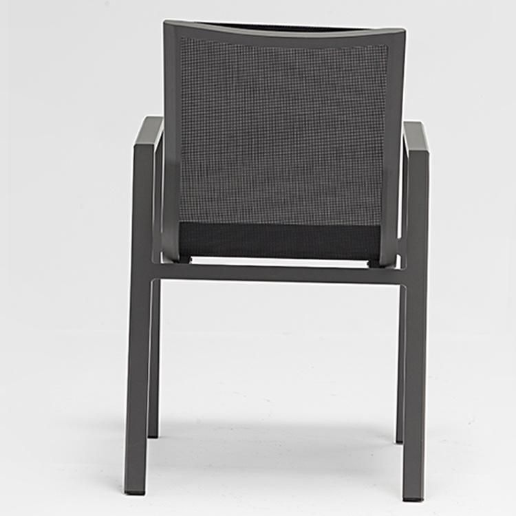 Weatherproof Batyline Outdoor Aluminum Chairs Restaurant Use