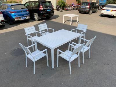 China Factory OEM Foshan Metal Table Aluminum Outdoor Dining Set
