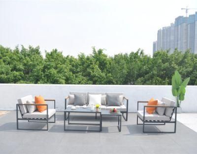 Modern Garden Furniture Sofa Patio Rattan Outdoor Lounge Set Hotel Home Aluminum Leisure Sofa Set