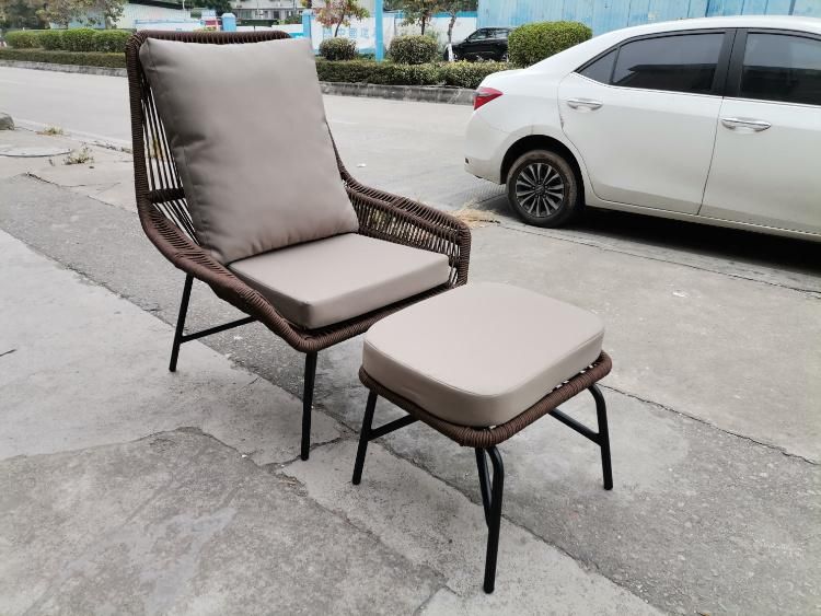 Modern Leisure Chair Outdoor Rattan Chair Patio Wicker Garden Furniture Chaise Lounge Chair