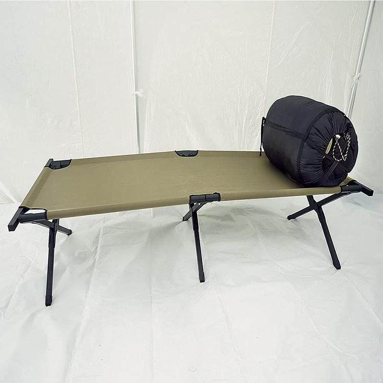 Strong Cross-Bar Metal Frame 600d Oxford Comfort Elevated Camp Bed Folding Cot Outdoor