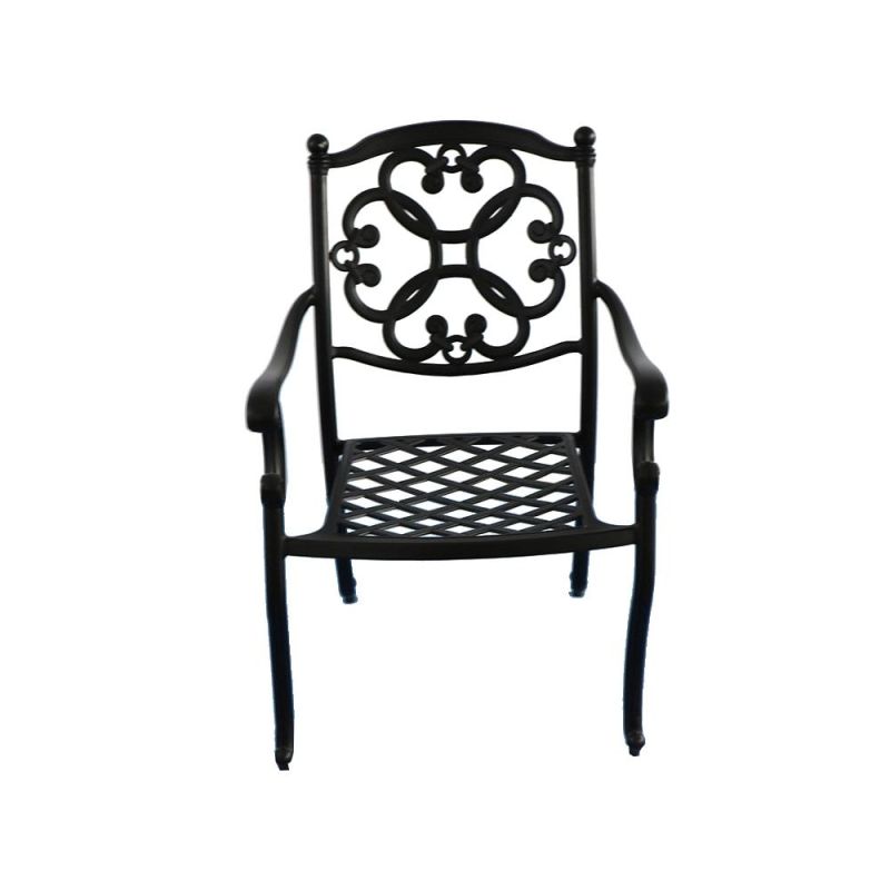 6 Seats Garden Dining Table Set Cast Aluminum Outdoor Patio Table Furniture