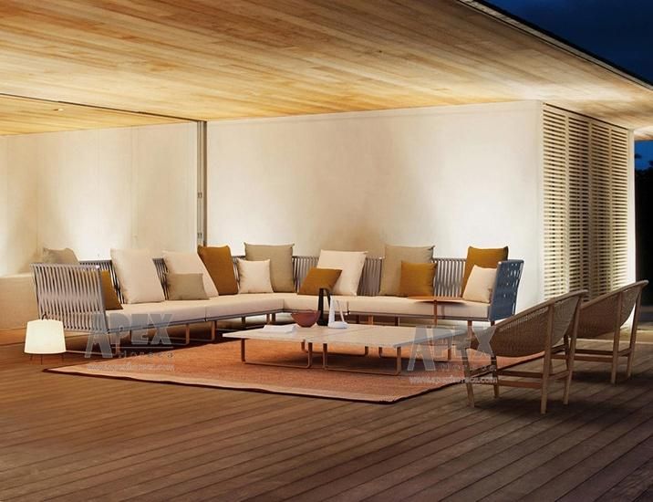 Outdoor Rattan Resort Waterproof Hotel Garden Sectional Sofa