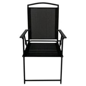 Hot Sale Outdoor Furniture Metal Frame Teslin Folding Garden Armchair