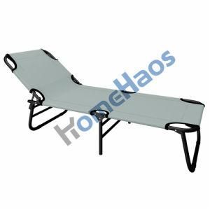 Outdoor Furniture Sunbed Garden Bed Foldable Metal Sun Lounger for Beach Bed