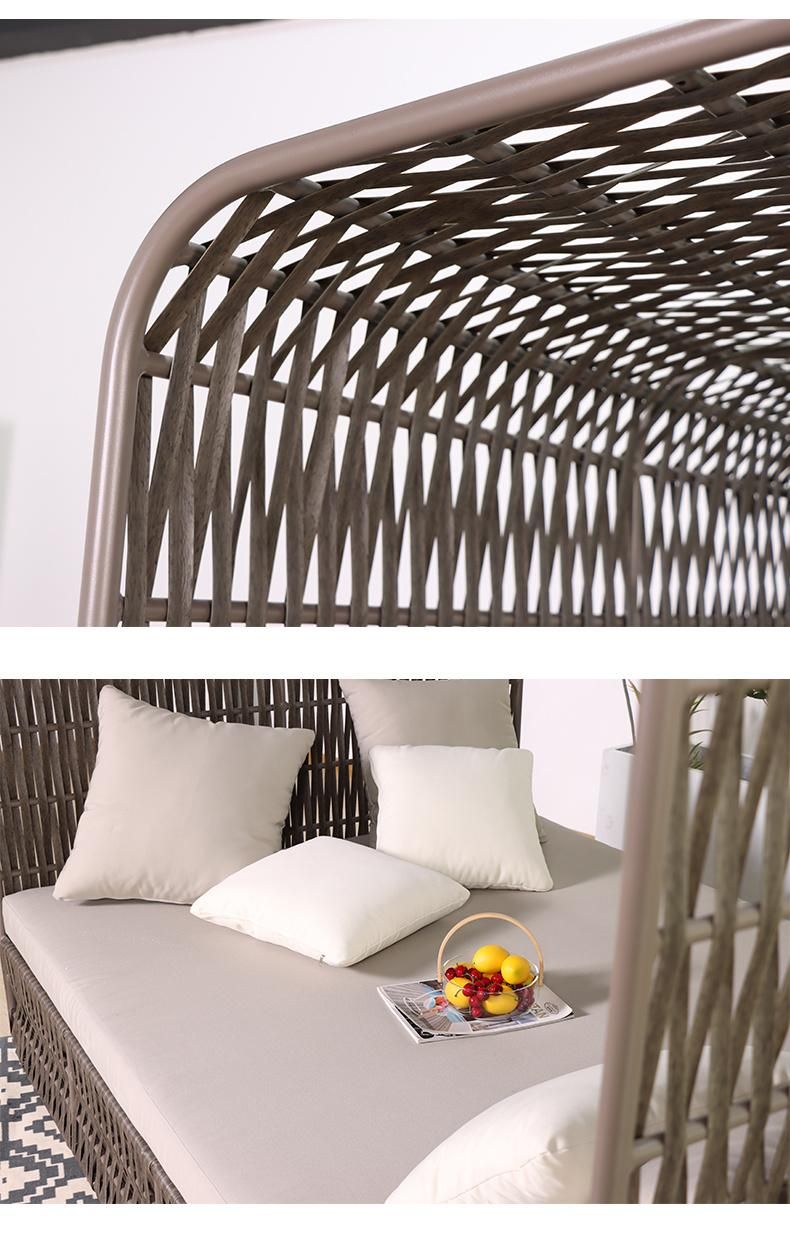 Modern Pool Swimming Daybed Wicker Rattan Sunbed Outdoor Garden Furniture Supplier