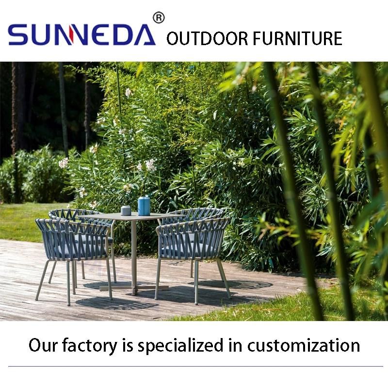 Outdoor Leisure V-Pattern Modern Design UV Aluminum Full Set Furniture