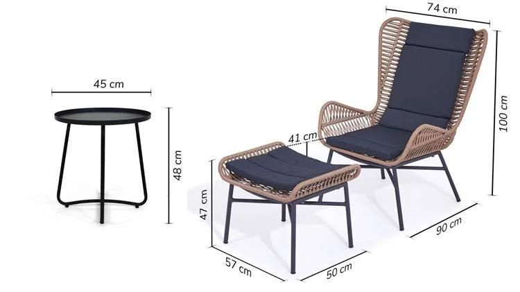 Outdoor Patio Chair Sets Modern Design Rattan Garden Leisure Chair Sets