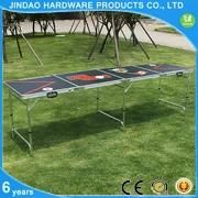 8&prime; Beer Pong Table Aluminum Portable Adjustable Folding Indoor Outdoor Tailgate Party Game