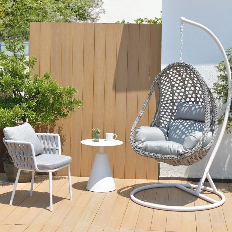 Leisure Wicker Outdoor Hanging Balcony Rattan Cushion Garden Swing Chair