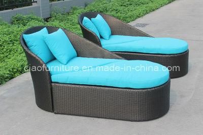 CF1207 PE Rattan Furniture Outdoor Rattan Lounger