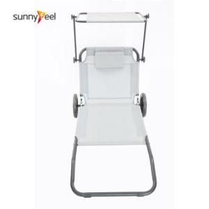 High Quality Beach Folding Lounger, 117dx67wx15/60h Cm