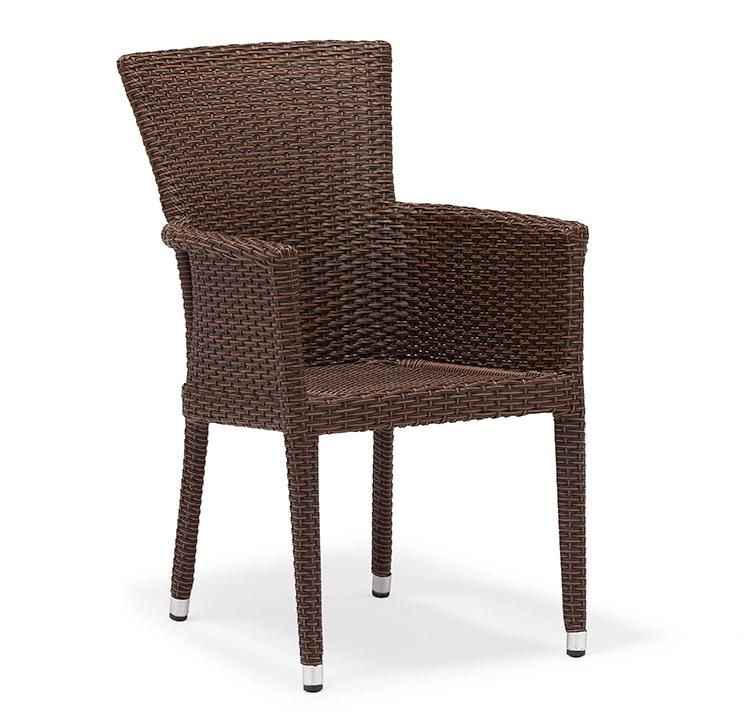 Direct Factory Modern Stackable Metal Plastic Rattan Outdoor Garden Lounge Dining Chair