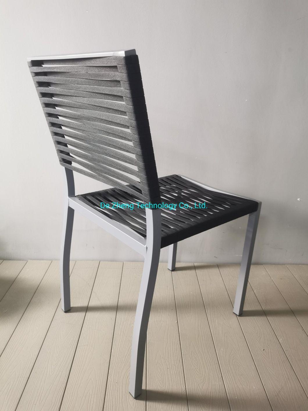 Classic Outdoor High Quality Garden French Style Antique Designs Textylene Weaven Dining Chair