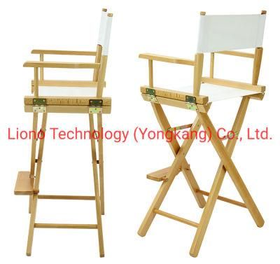 Foldable Wood Portable Camping Fishing Folding Director Makeup Chair