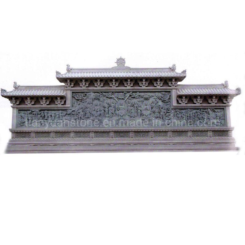 Large Stone Carving Archway Village Entrance Granite Door Archway Stone Paifang for Temple Mountain Gate