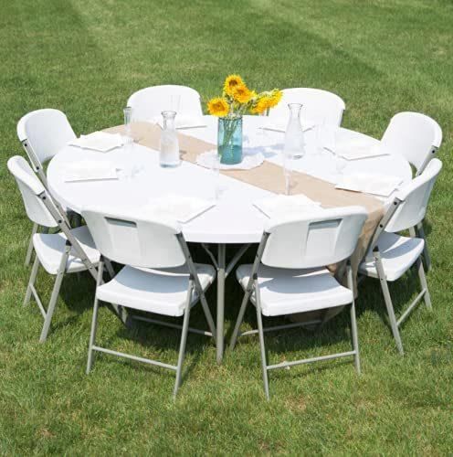 Manufacturer 180 Cm Portable Wedding White Plastic Round Folding Table