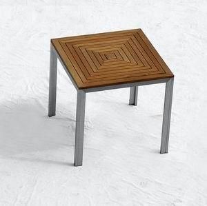 Teak Square Dining Table with Metal Legs