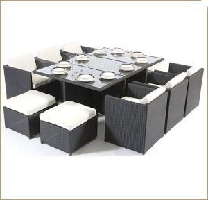 Factory Price Hot Selling Royal Hotel Rattan Dining Set Patio Furniture Balcony Dining Table and Chair Garden Outdoor Furniture