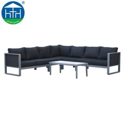 Luxury Patio Furniture Design Modular Sofa Aluminum Powder Coated Sofa Lounge