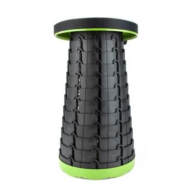 Outdoor Camping Fishing Folding Chair Portable Travel Collapsible Seat Plastic Seat Garden Retractable Telescopic Round Folding Stool