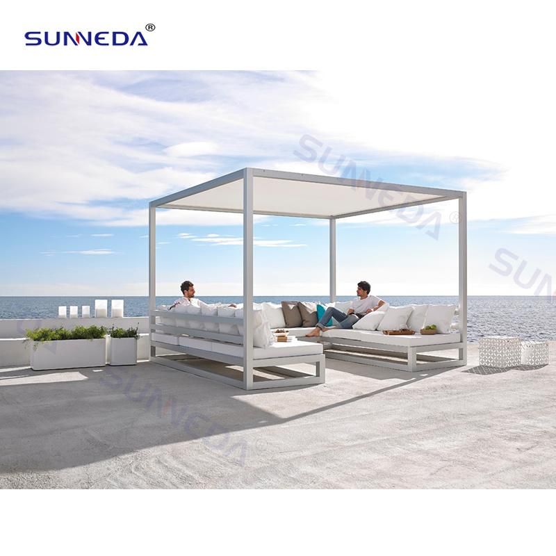 Morden Creative Design Fabric Poolside Beach Sunbed Hotel Furniture Beach Outdoor Daybed