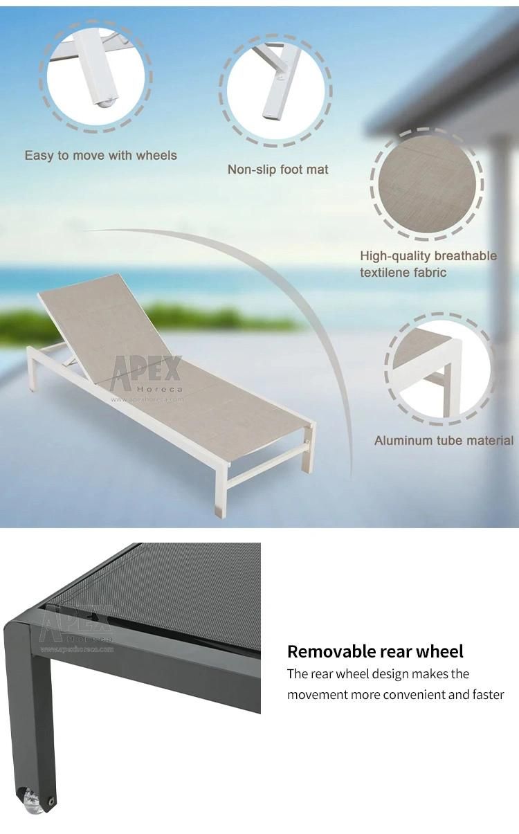 Patio Pool Lounge Adjustable Daybed Outdoor Beach Sun Lounger