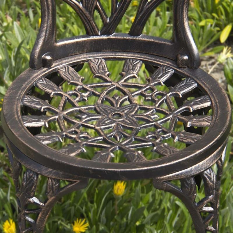 Best Choice Products Cast Aluminum Patio Bistro Furniture Set in Antique for Sale