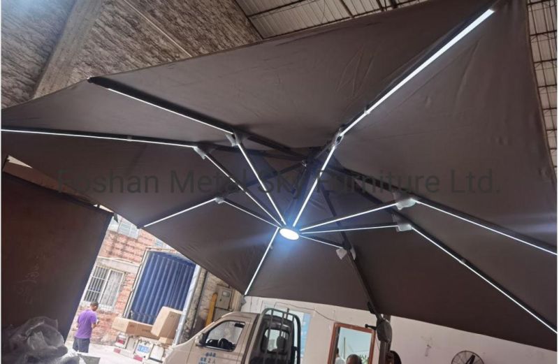 Outdoor Garden Marble Roman Folding Cantilever Parasols Beach Patio Umbrellas