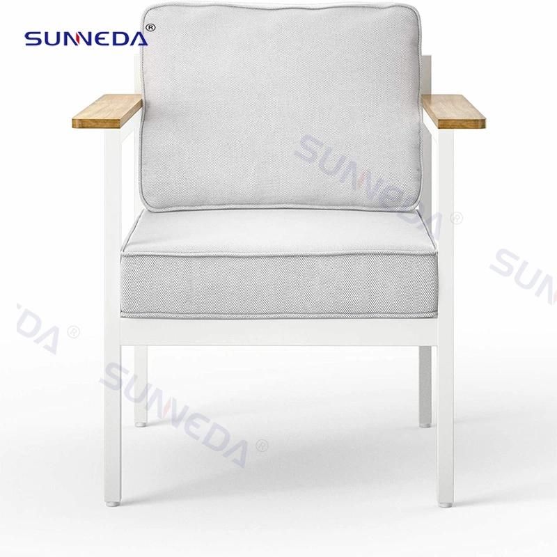 Modern Home Villa Hotel Resort White Aluminum Outdoor Garden Sofa Set