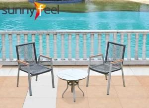 Outdoor Garden Furniture Patio 3 Piece Rope Bistro Set