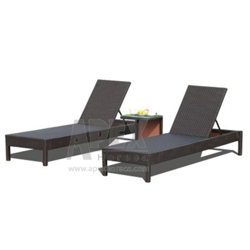 Modern Outdoor Furniture Aluminum Furniture Sling Reclining Beach Sun Lounger