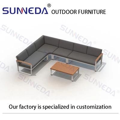Modern Aluminum Furniture Outdoor Chair Garden Sets Teak Kd Sofa Sets