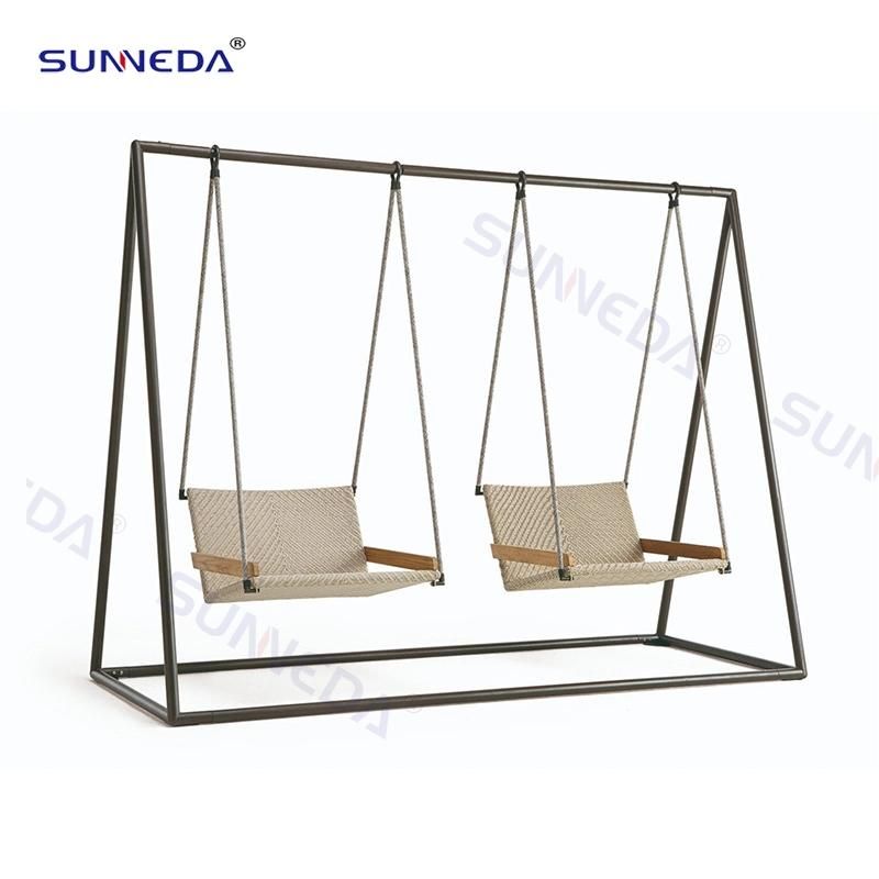 Sunneda Garden Patio Furniture Modern Design Leisure Rattan Aluminum Hanging Chair