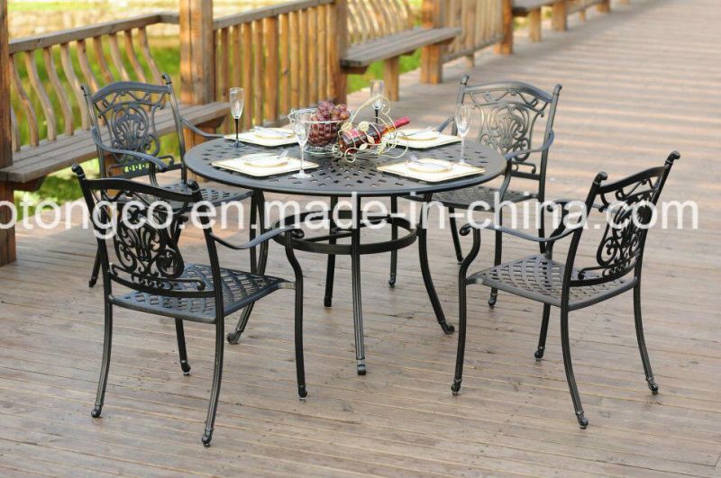3 Piece Bistro Set Cast Aluminum Patio Outdoor Furniture in Black Finish