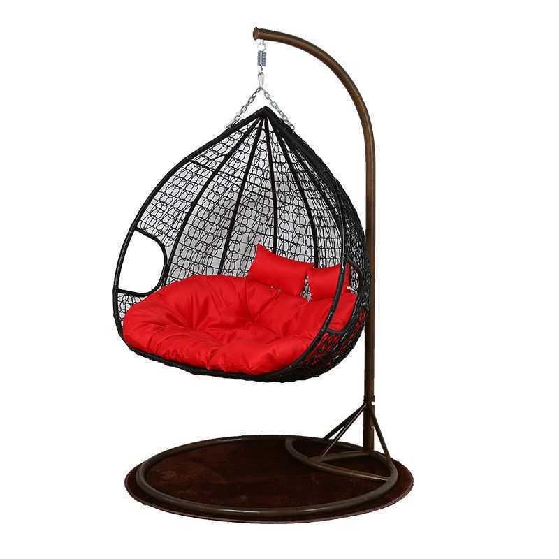 Modern Patio Garden Outdoor Gaming Rattan Metal Egg Swing Chair