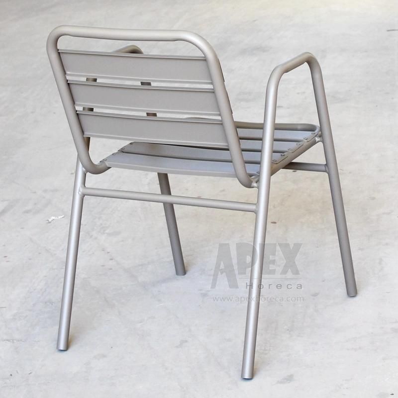 Outdoor Aluminum Dining Stackable Hotel Restaurant Chair