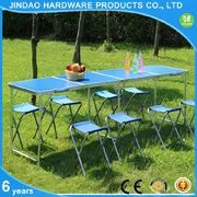 Height Adjustable Aluminum Camping Portable Folding Table Activity Party Events Banquet Table