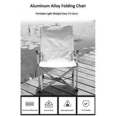 Enjoy Outdoor Furniture Aluminum Chair Lightweight Backpack with Beech Armrest Folded Camping Chair