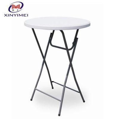 Outdoor Furniture High Blow Molding Folding Round Plastic Table (XYM-T93)