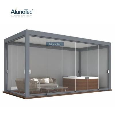 OEM Modern Style AlunoTec Solid Plywood Box Packing Automatic DIY Aluminum Pergola