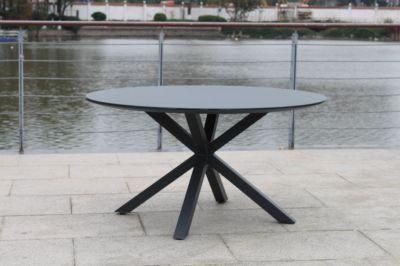 Metal Hotel OEM Table for 6 Round Outdoor Dining Set