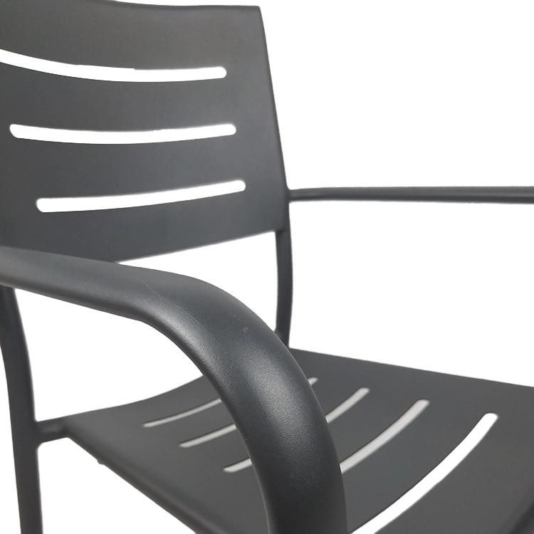 Wholesale Garden Aluminum Frame Patio Outdoor Table Aluminum Chair Dining Set
