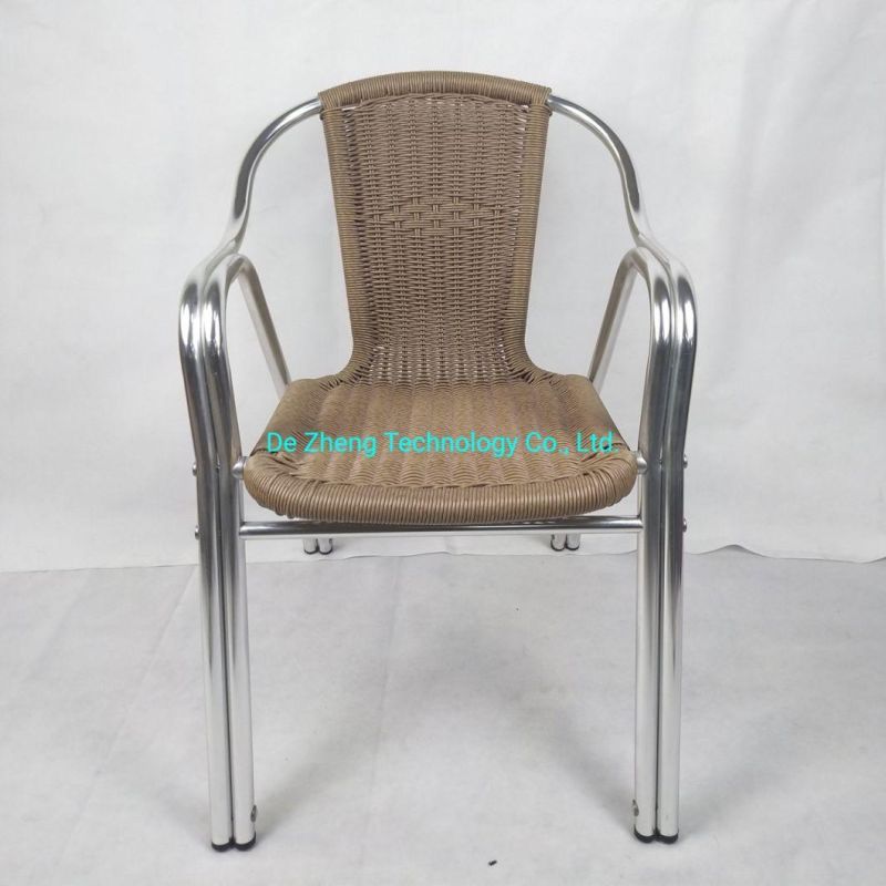 Modern Green Style Outdoor Garden Rattan Desk Furniture Aluminum Terrace Chair