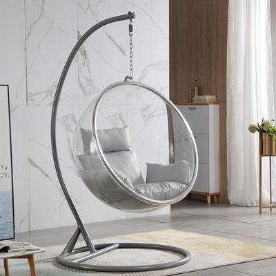 Acrylic Space Bubble Chair Semi Spherical Suspension Chair