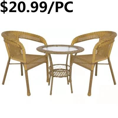 Outdoor Furiture Rattan Garden Chair Plastic Leisure Dining Rattan chair