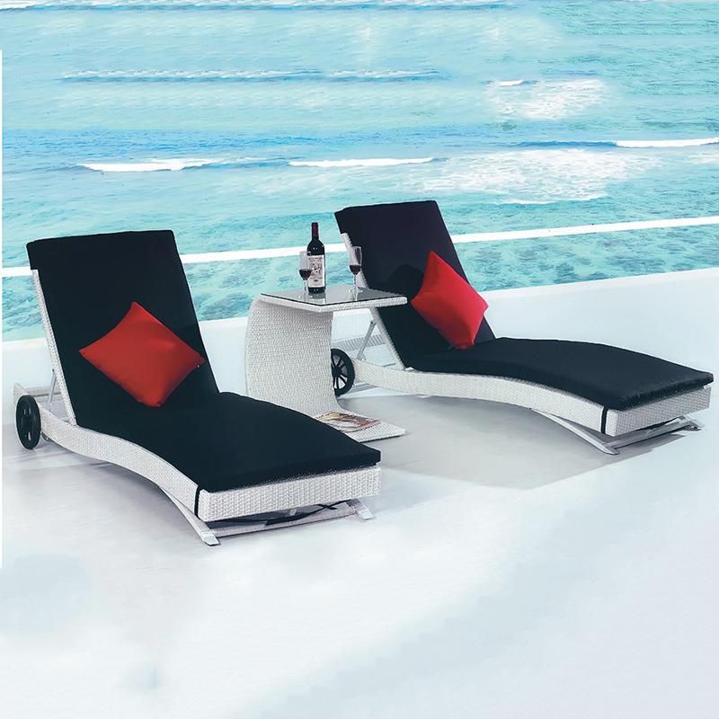 Outdoor Aluminum Alloy Steel Sun Lounger Beach Chaise Lounger